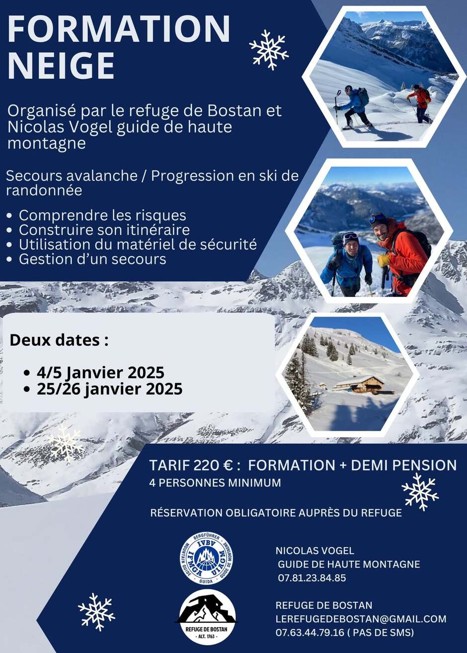 © Formation Neige_Samoëns - Refuge de Bostan